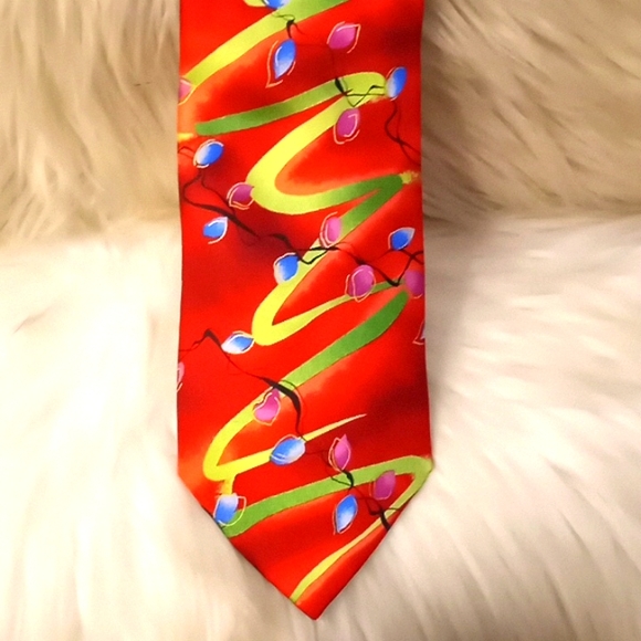 Jerry Garcia Ombre String of Christmas Lights Tie - Picture 9 of 13